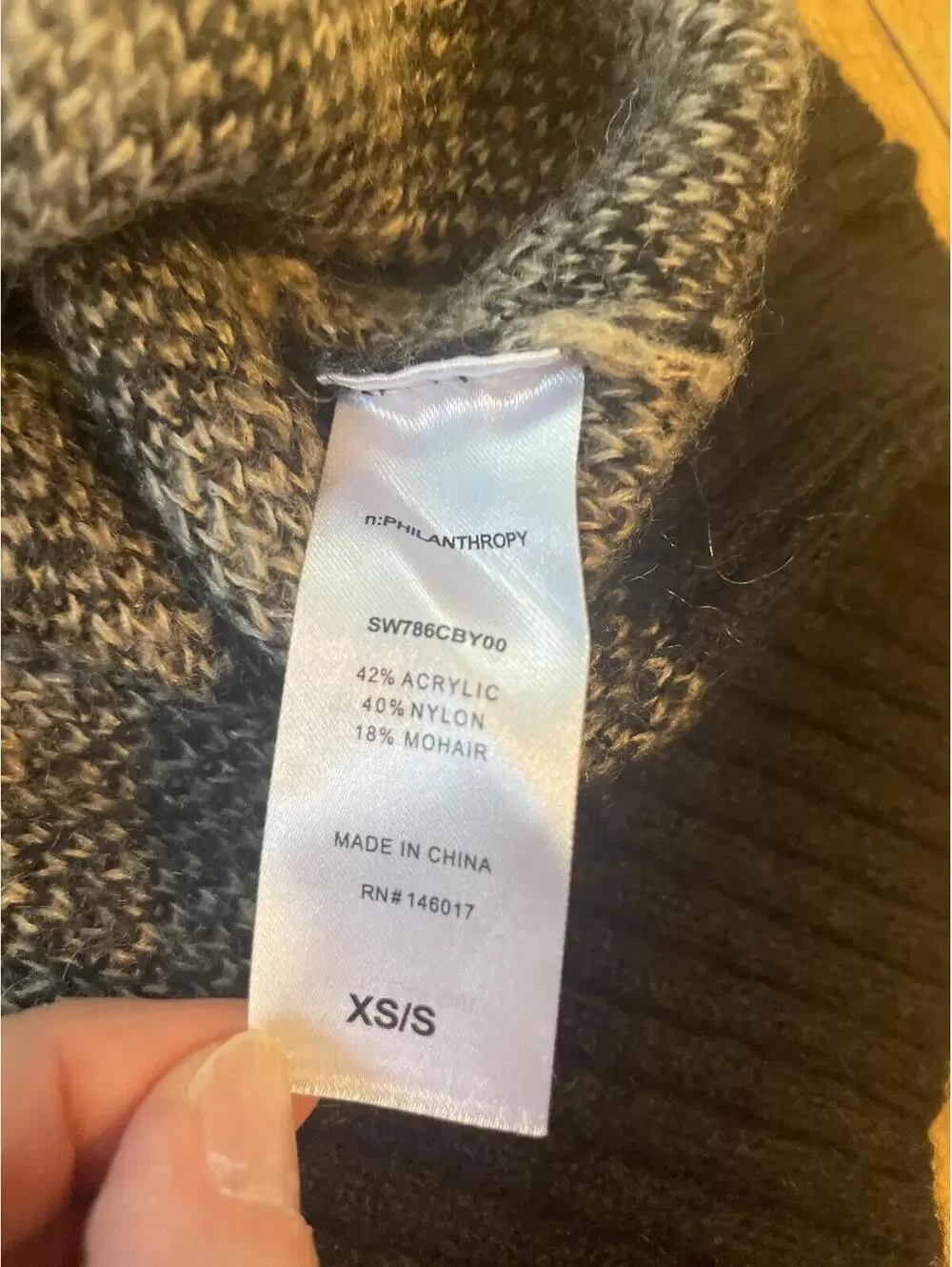 Philanthropy Checkerboard Oversized Cardigan SweaterSmall Black Grandpa Grunge